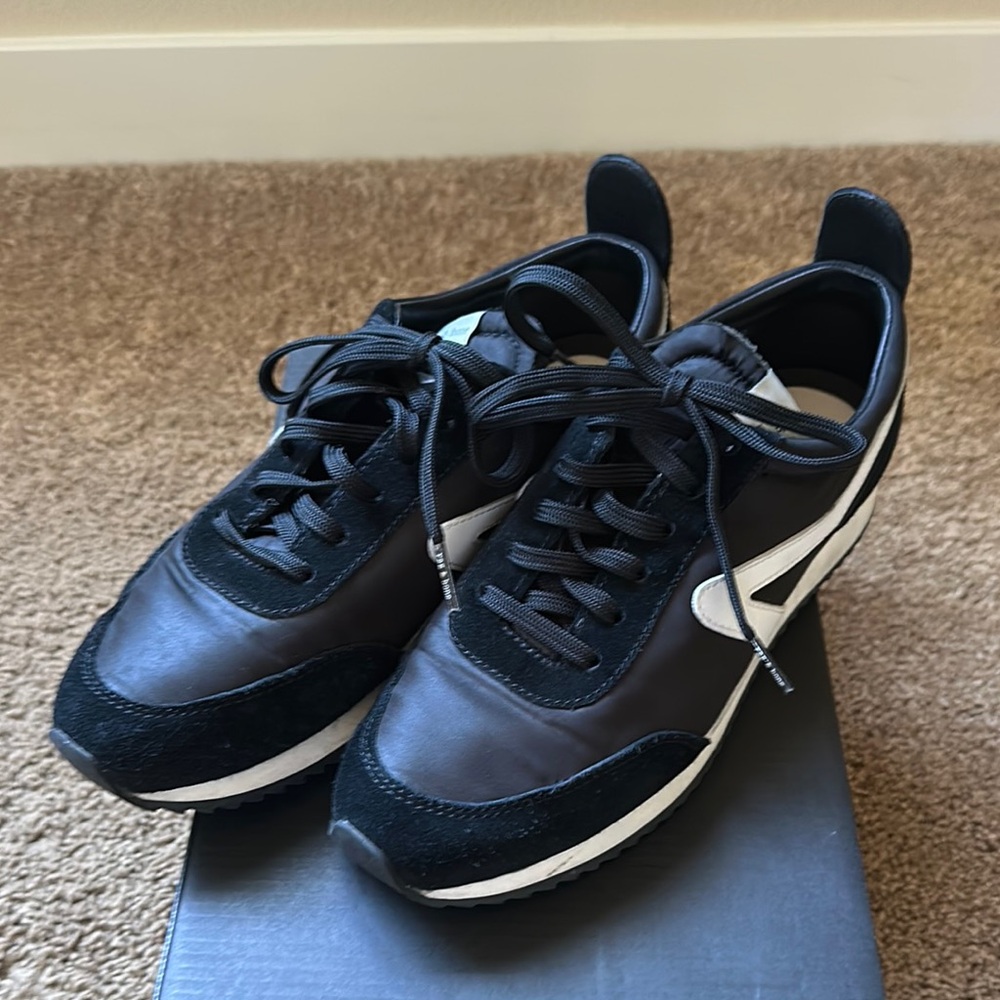 rag & bone retro runner sneakers in black